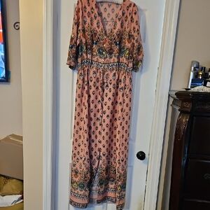 Boho Print Light Cotton Dress